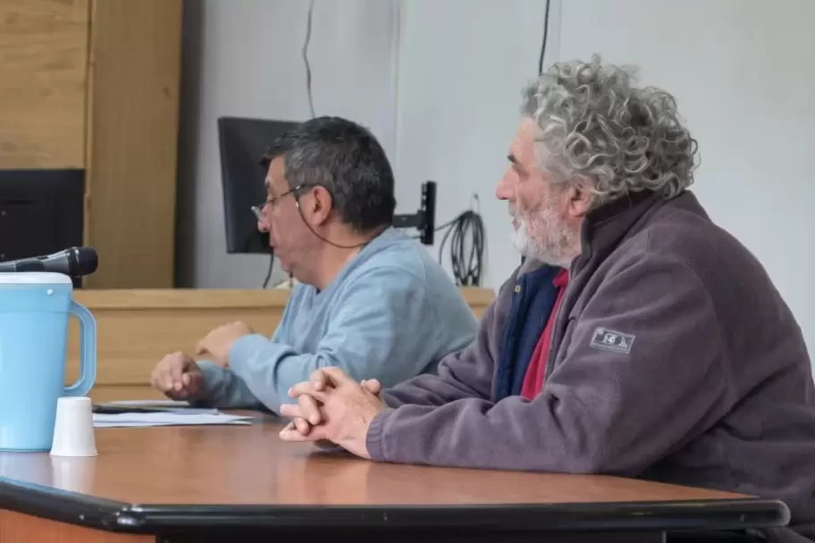 Miguel Battista durante una audiencia judicial en Esquel