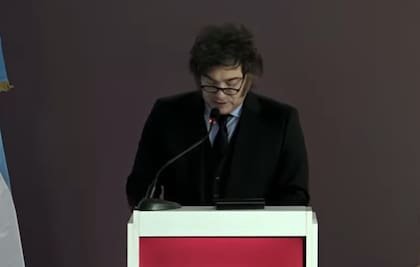 Javier Milei durante su discurso en Catamarca